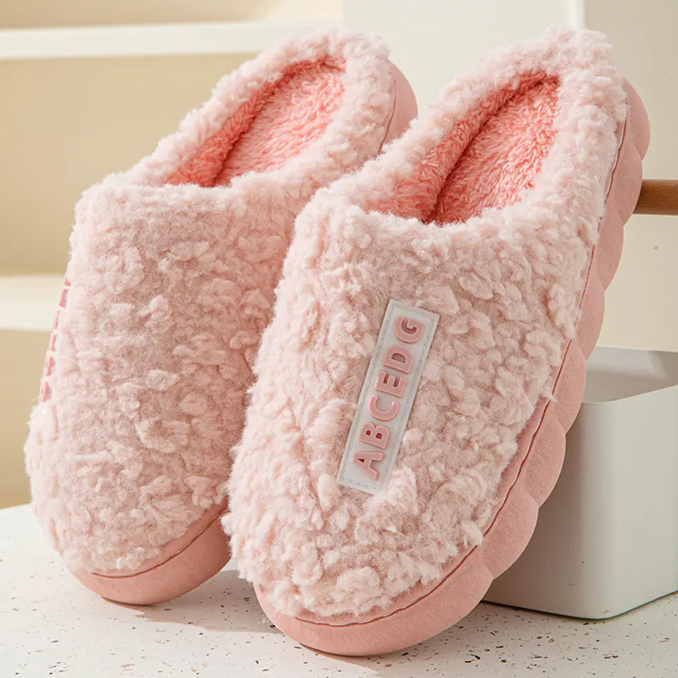 Pantuflas de algodón de otoño e invierno para parejas 7