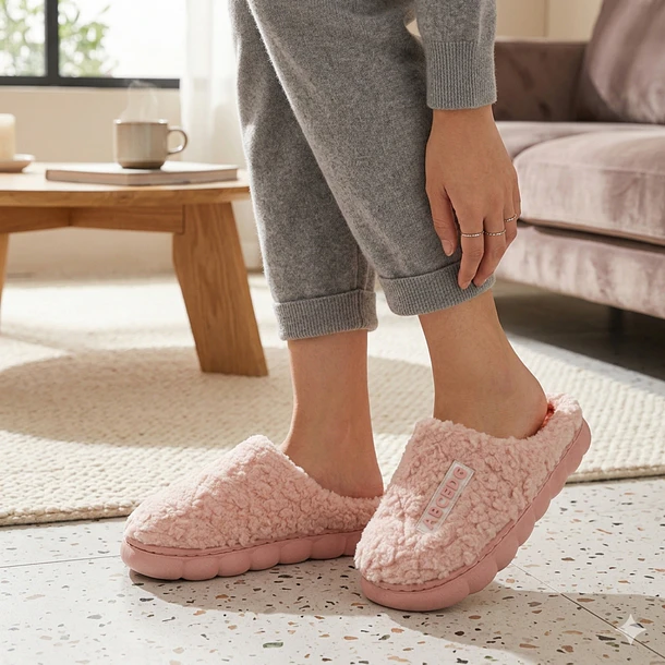 Pantuflas de algodón de otoño e invierno para parejas 9