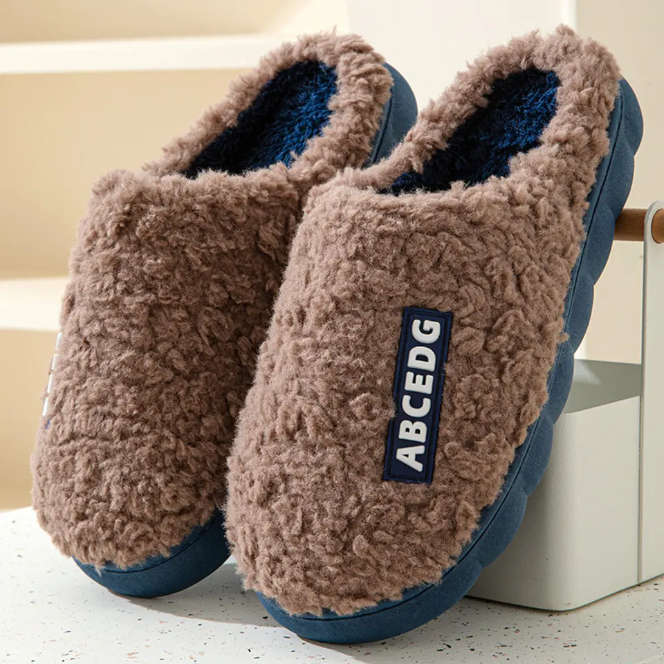 Pantuflas de algodón de otoño e invierno para parejas 11