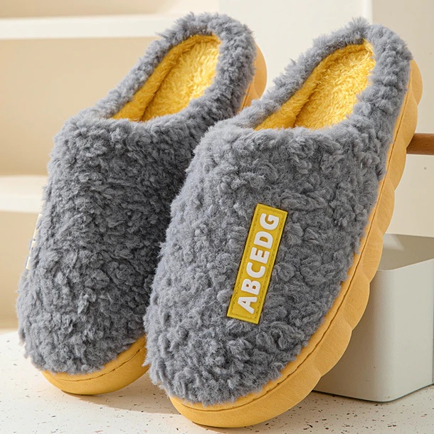 Pantuflas de algodón de otoño e invierno para parejas 16