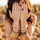 Tatuajes Temporales Metalizados Boho Temporales Al Agua 8