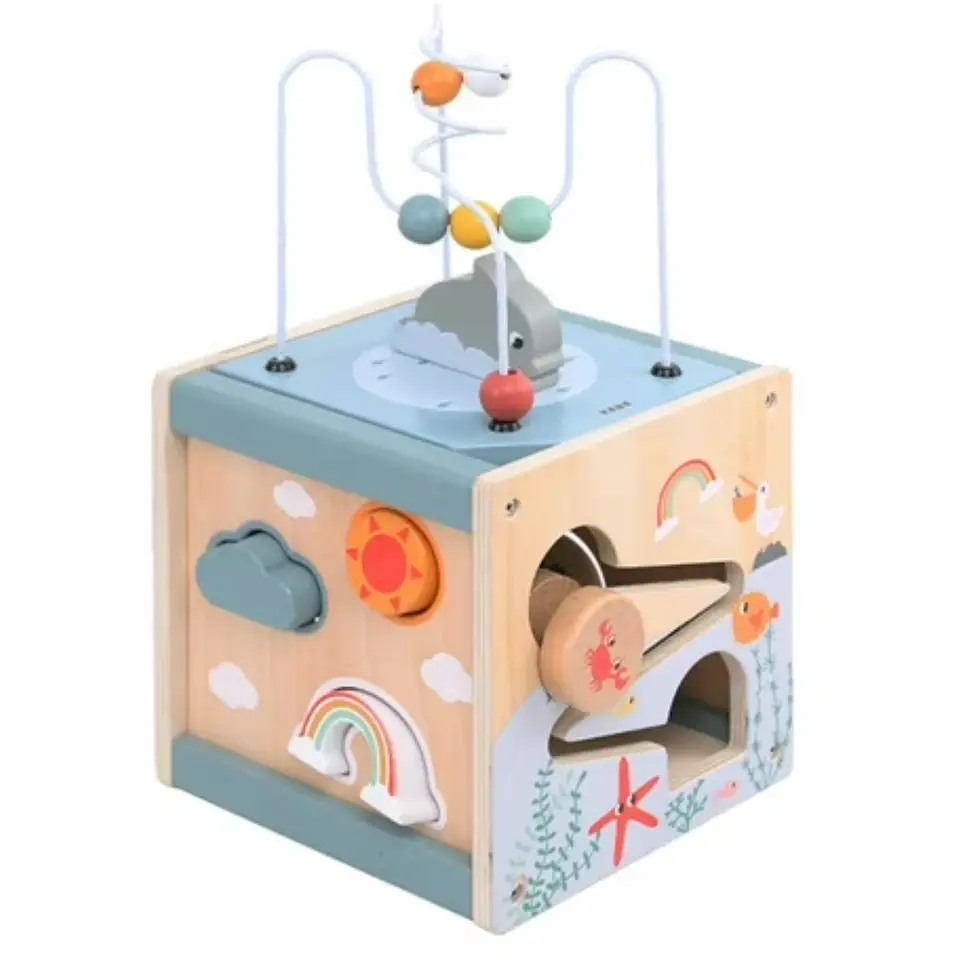Cubo Didactico 5 En 1 Actividades Motricidad Juguete Bebés 1