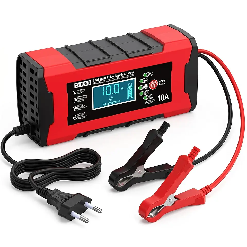 Cargador Batería 12V 10A Auto Moto Carga Rapida Inteligente 1