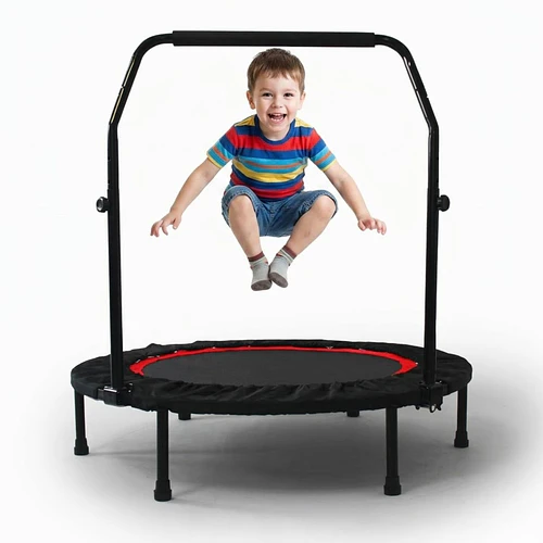 Trampolín Fitness 1,02 m con Barra Ejercicio Resistente
