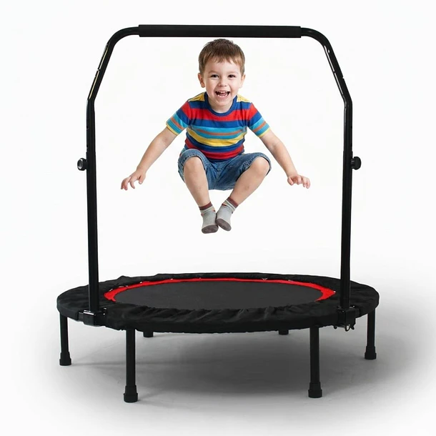 Trampolín Fitness 1,02 m con Barra Ejercicio Resistente 1