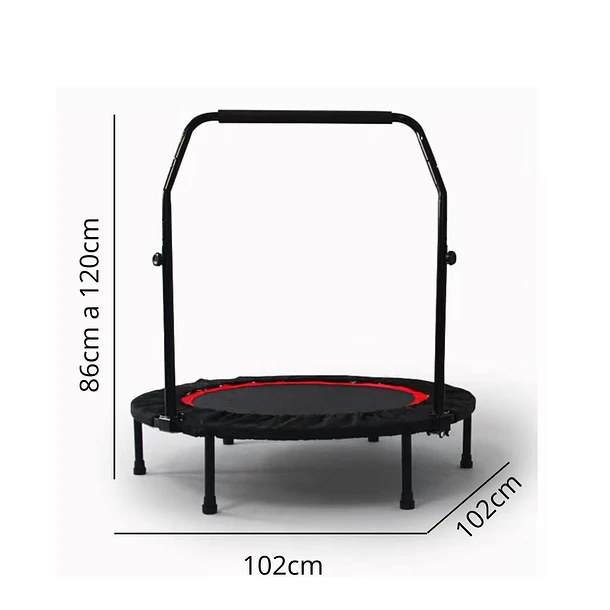 Trampolín Fitness 1,02 m con Barra Ejercicio Resistente 5