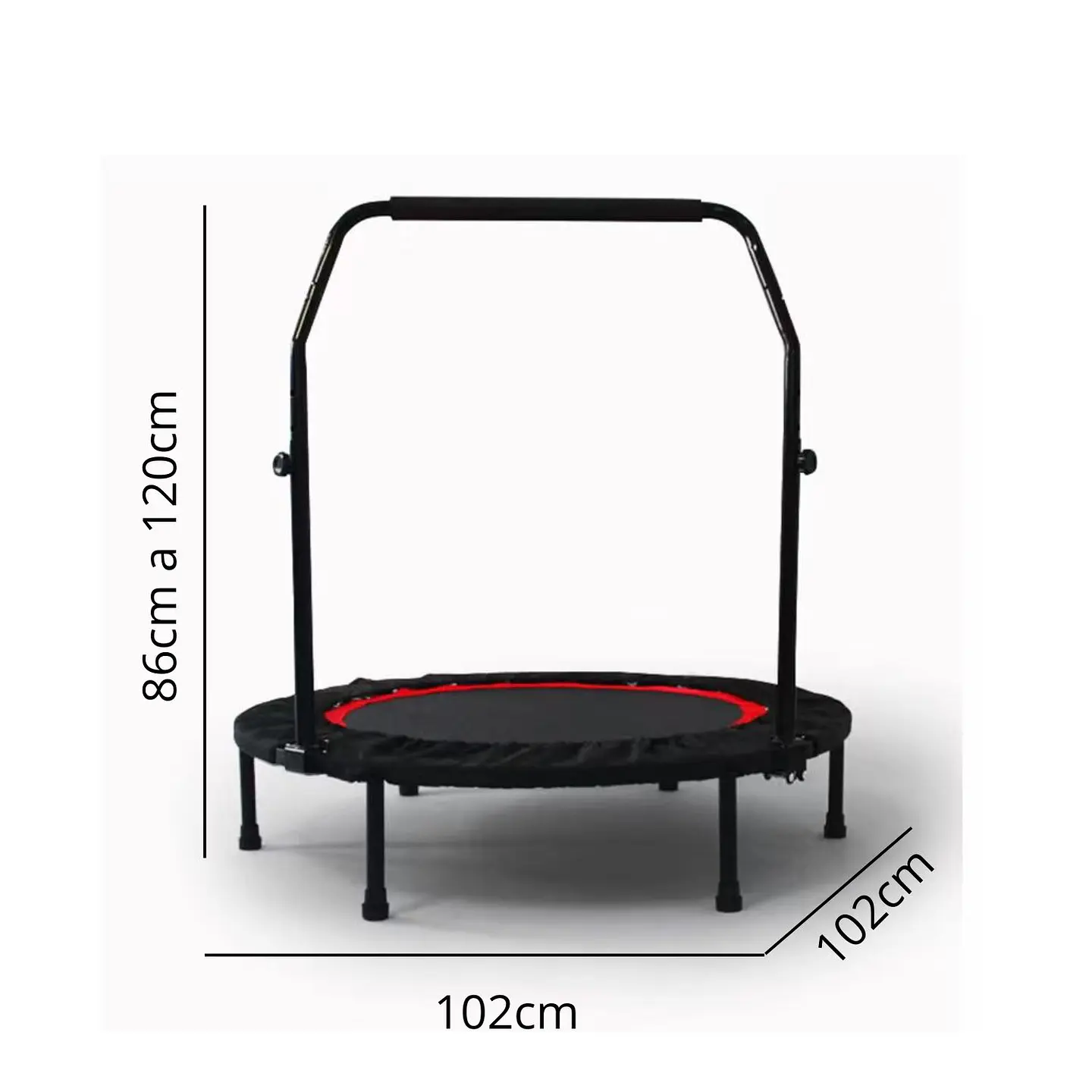 Trampolín Fitness 1,02 m con Barra Ejercicio Resistente 4