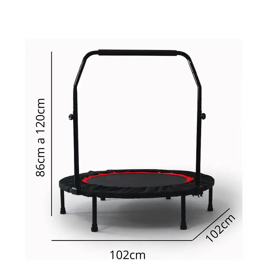 Trampolín Fitness 1,02 m con Barra Ejercicio Resistente 4