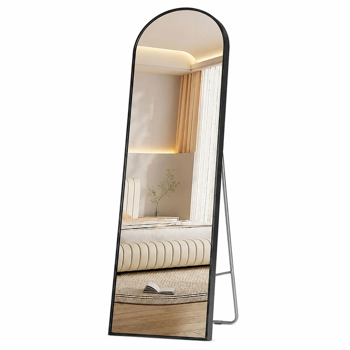 Espejo Ovalado Cuerpo Entero 150x40cm Con Base Plegable 5