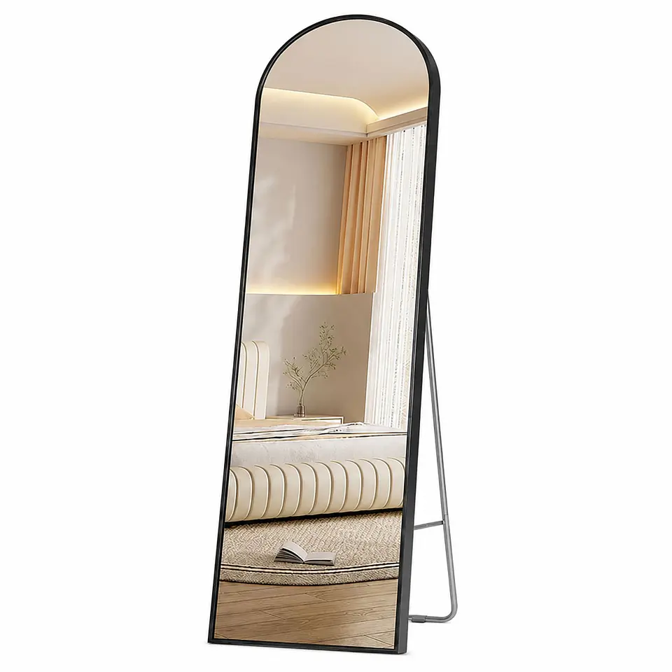 Espejo Ovalado Cuerpo Entero 150x40cm Con Base Plegable 5