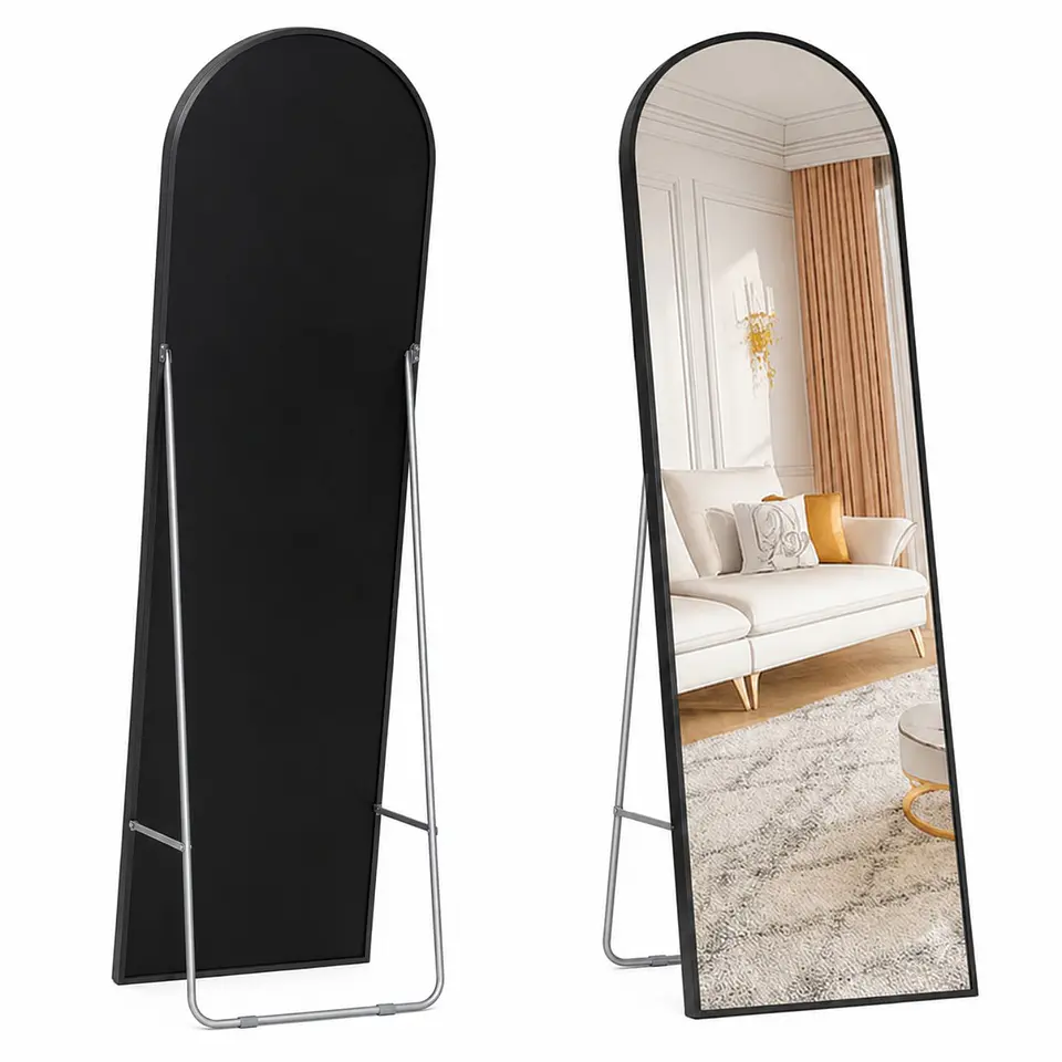 Espejo Ovalado Cuerpo Entero 150x40cm Con Base Plegable 6