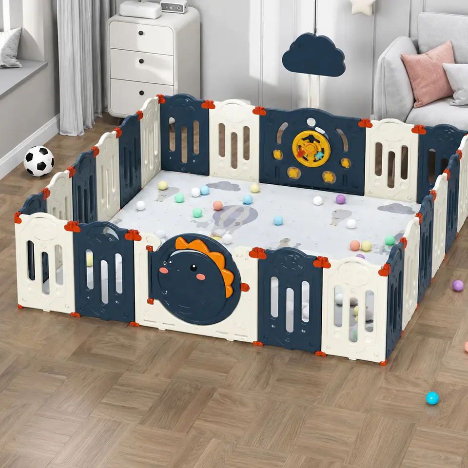 Corral De Juegos Infantil Dinosaurio Plegable 152cm X 152cm 2