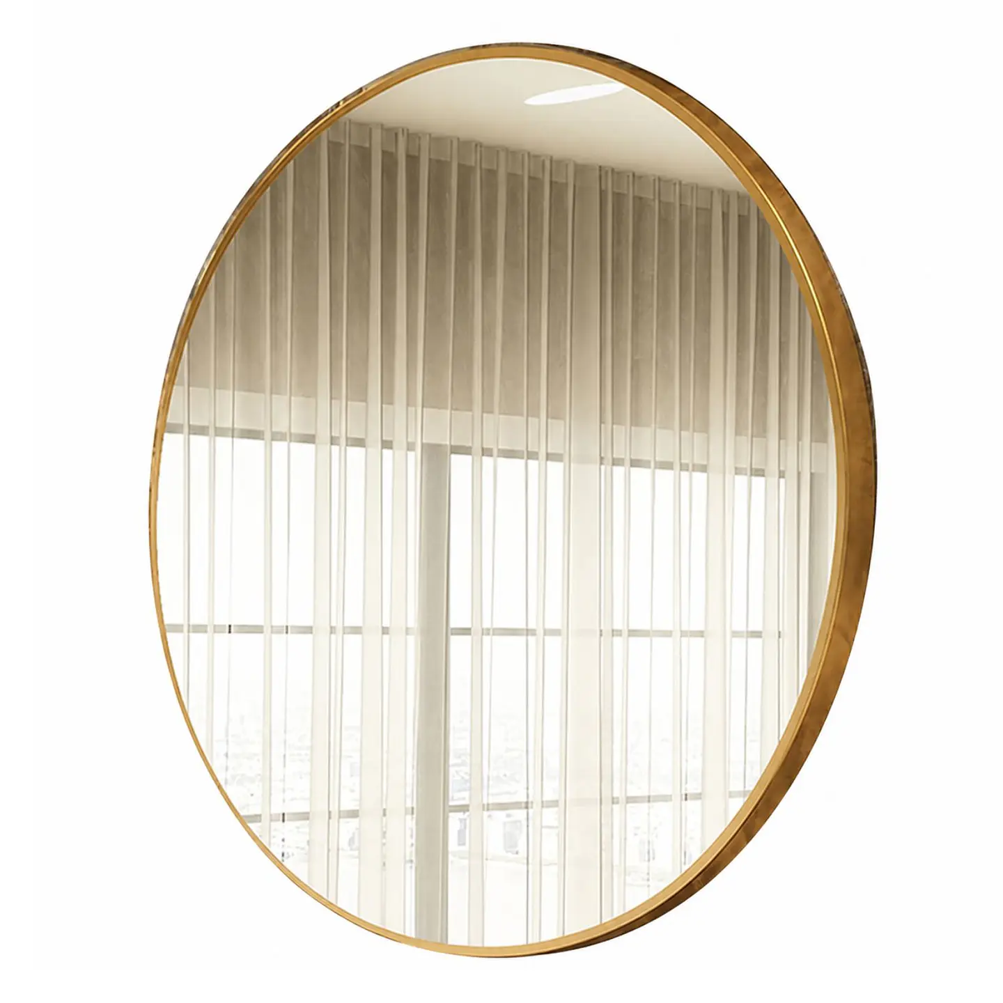 Espejo Circular De Pared Elegante Redondo 80cm De Diametro 1