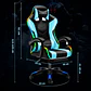 Silla Gamer Con Luz Rgb Reposapiés Y Masajeador Reclinable - Miniatura 31