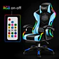 Silla Gamer Con Luz Rgb Reposapiés Y Masajeador Reclinable - Miniatura 32