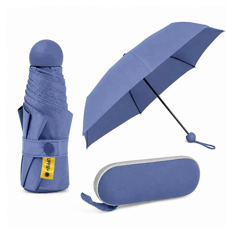 Paraguas Plegable Capsula 8 Varillas UV Resistente Ligero 21