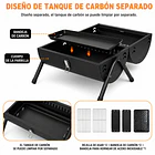 Parrilla Carbón De Mesa 2 En 1 Con Plancha Para Hornear  4