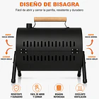 Parrilla Carbón De Mesa 2 En 1 Con Plancha Para Hornear  3