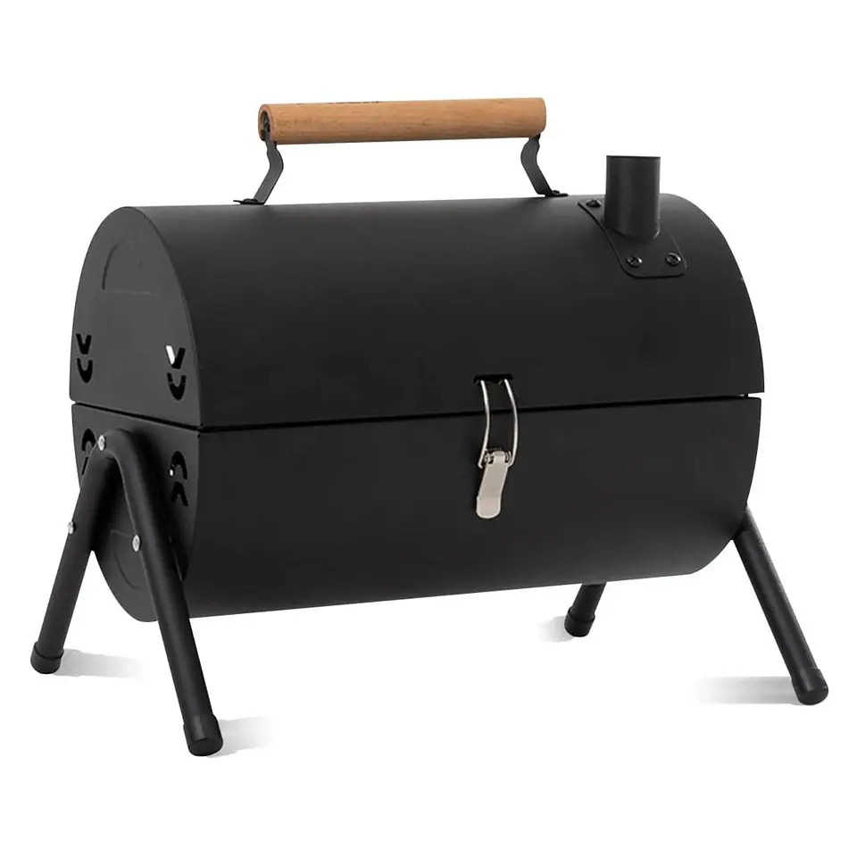 Parrilla Carbón De Mesa 2 En 1 Con Plancha Para Hornear  1
