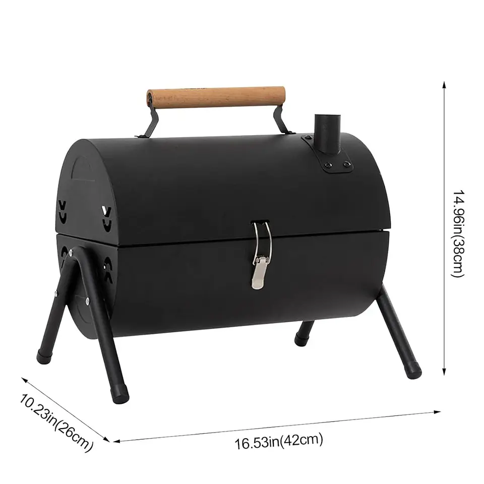 Parrilla Carbón De Mesa 2 En 1 Con Plancha Para Hornear  2
