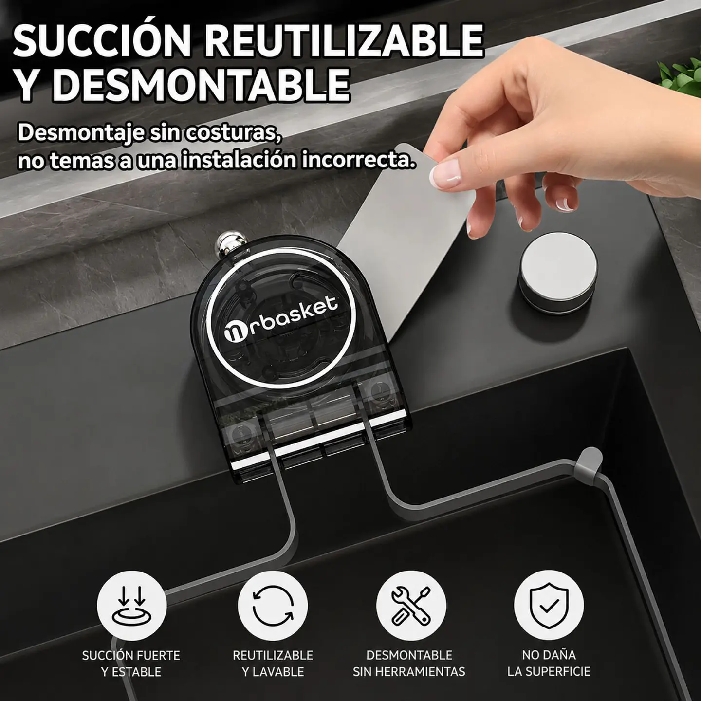 Filtro Para Lavaplatos Para Fregadero + 100 Bolsas De Malla 7