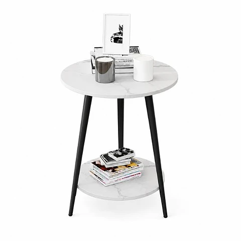Mesa de Centro Redonda 40x40x52cm Decoración Minimalista