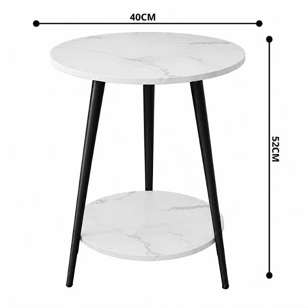 Mesa de Centro Redonda 40x40x52cm Decoración Minimalista 2