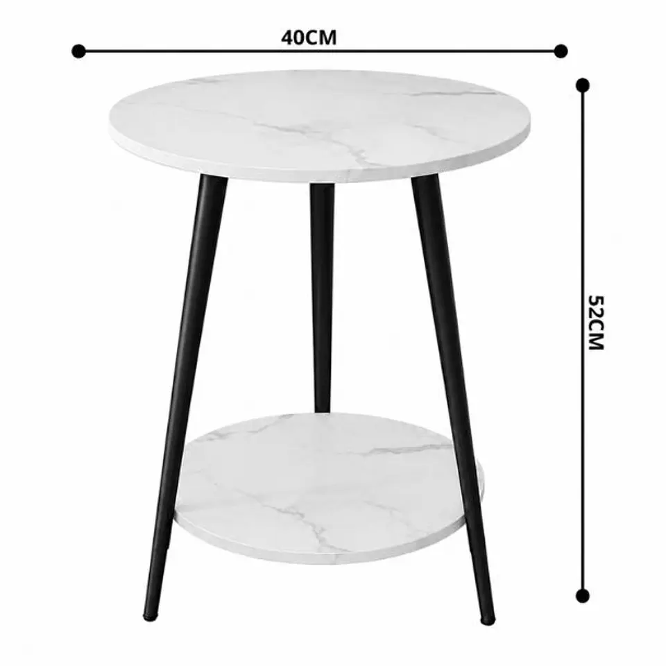 Mesa de Centro Redonda 40x40x52cm Decoración Minimalista 2
