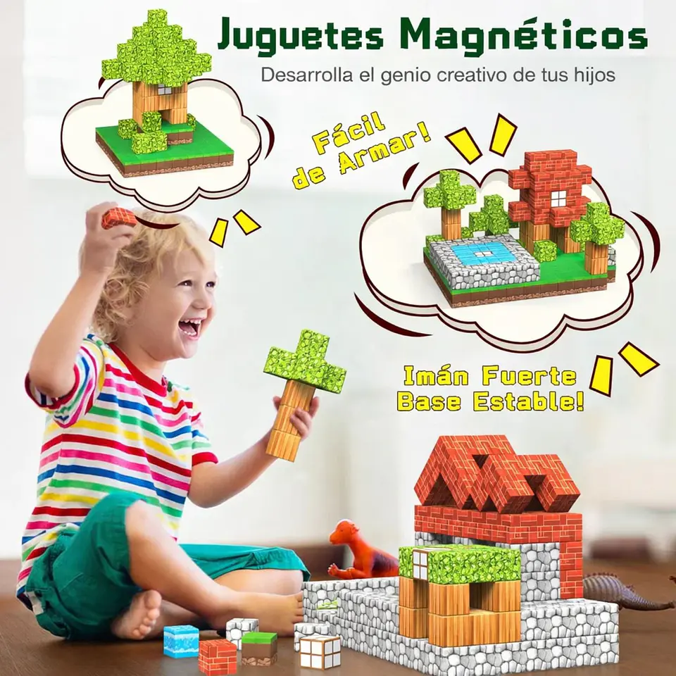 Bloques Magnéticos 501 Pzs Set De Construcción 3D 2