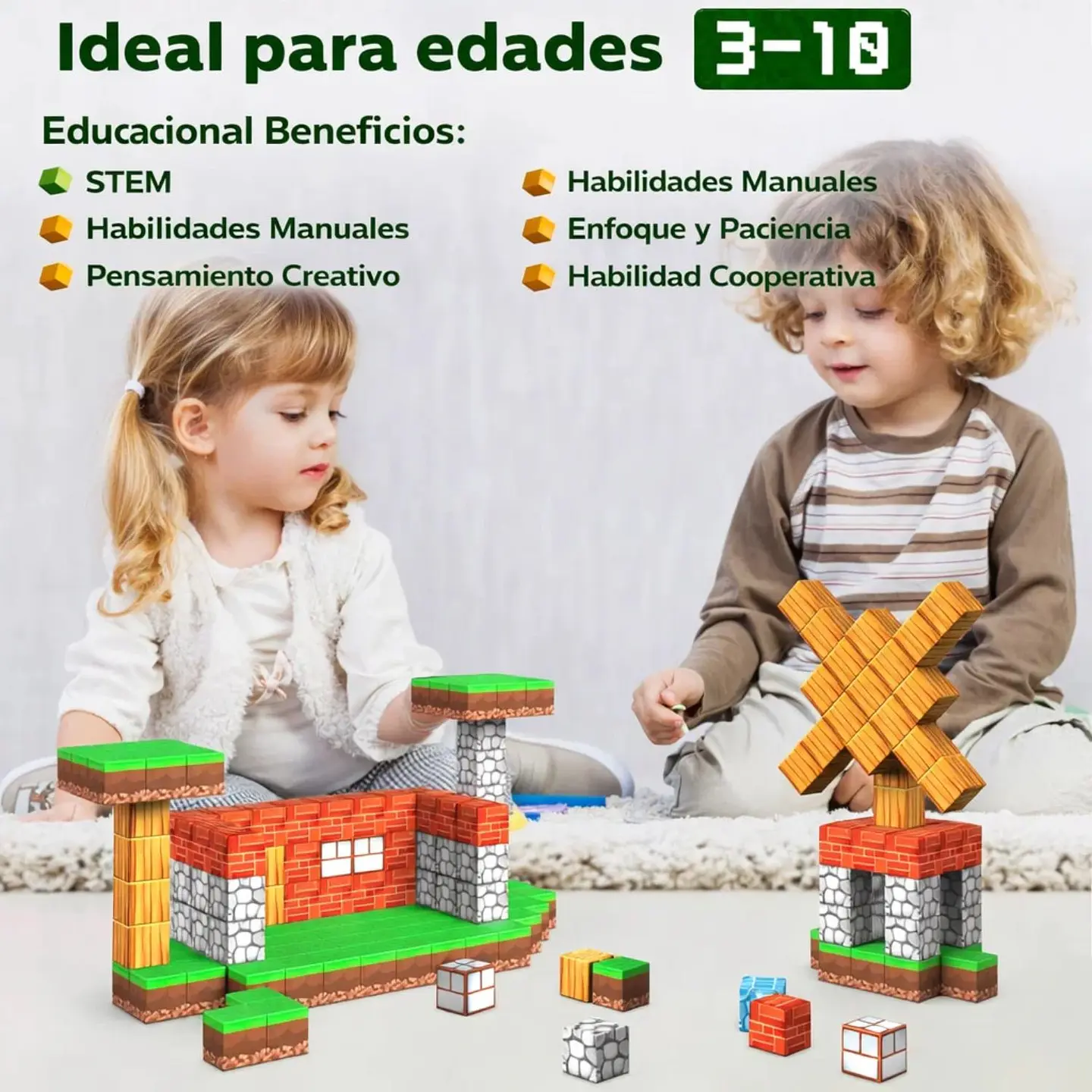 Bloques Magnéticos 501 Pzs Set De Construcción 3D 4
