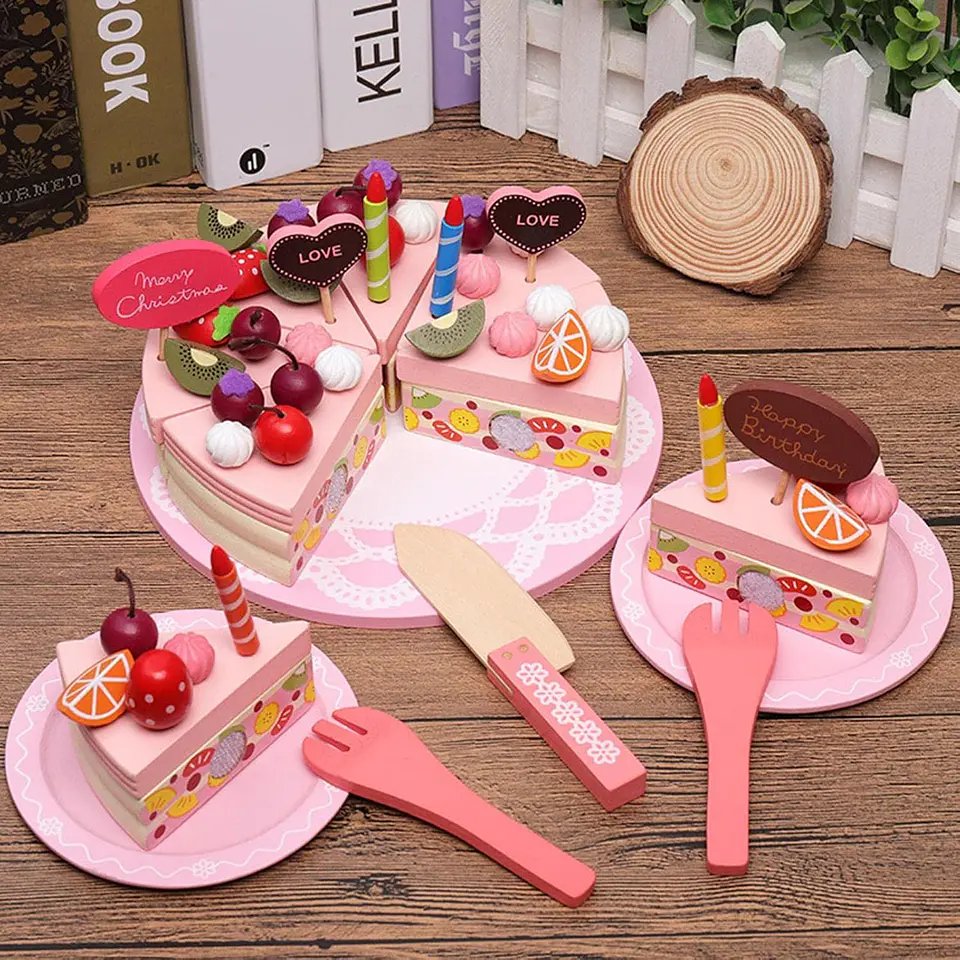 Tarta De Juguete De Madera Para Niños Juguete Didáctico 4