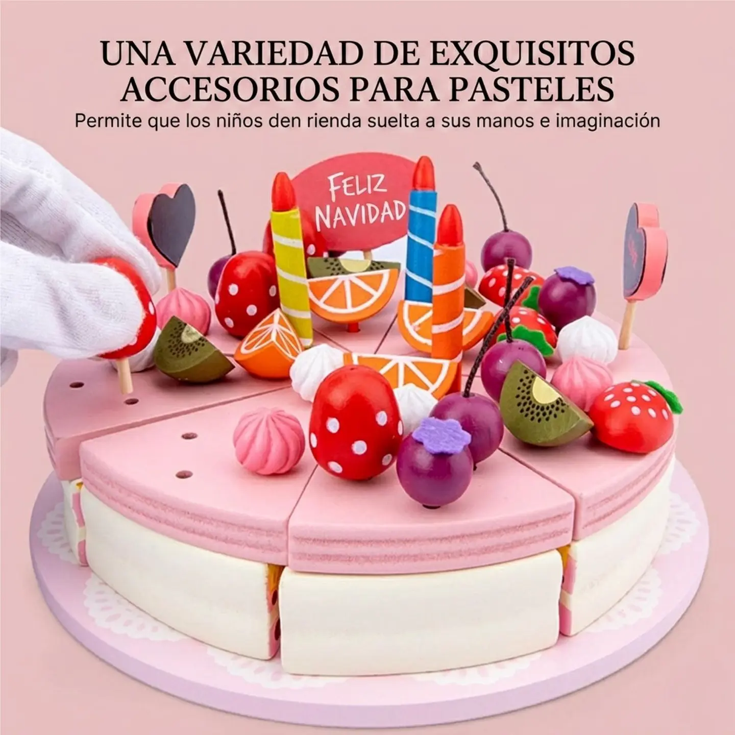 Tarta De Juguete De Madera Para Niños Juguete Didáctico 5