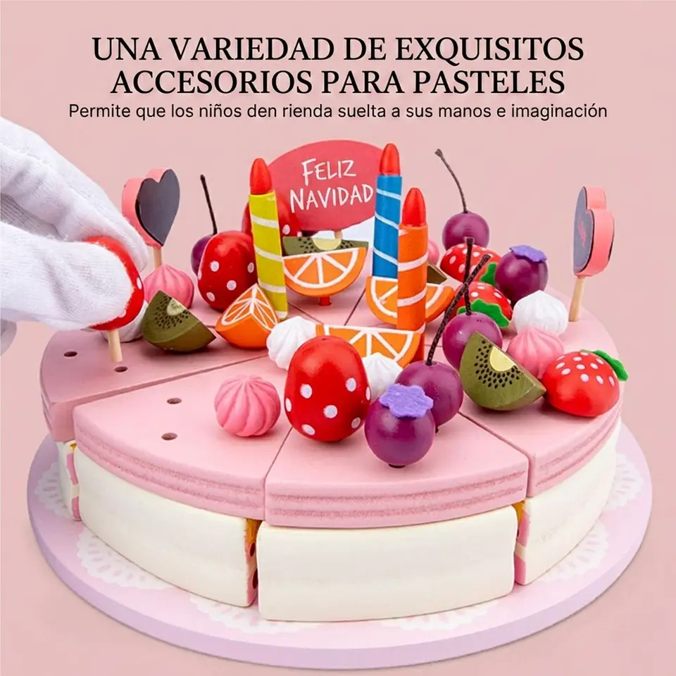 Tarta De Juguete De Madera Para Niños Juguete Didáctico 5