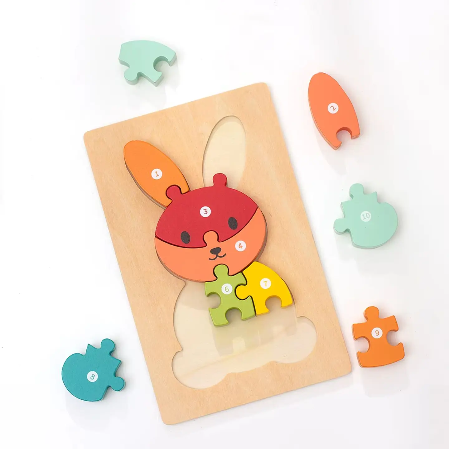 Rompecabezas De Madera 3D Montessori Animales Didácticos 3