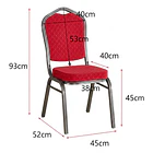 Pack 4 Silla Tapizada Eventos Fiestas Conferencias Comedor 6