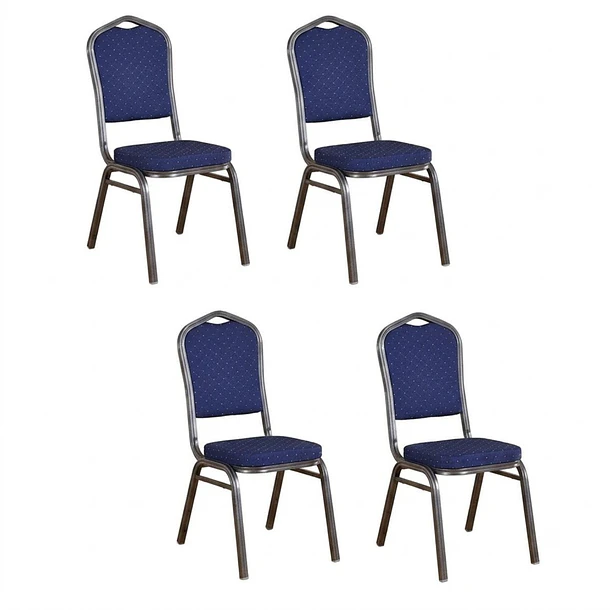 Pack 4 Silla Tapizada Eventos Fiestas Conferencias Comedor 2