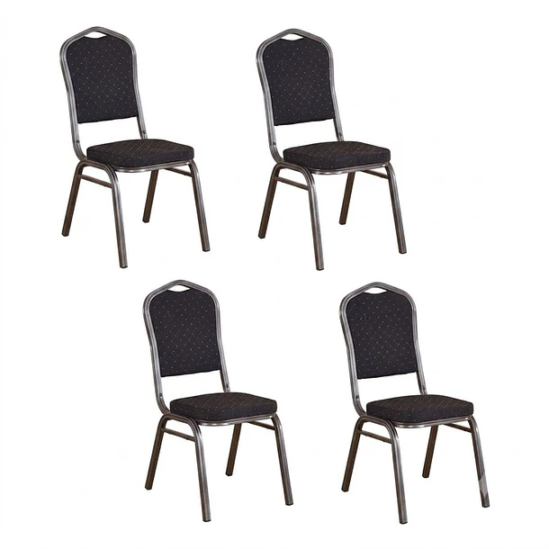 Pack 4 Silla Tapizada Eventos Fiestas Conferencias Comedor 1