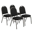 Pack 4 Sillas De Eventos Varios Hotel Restaurante Acolchada 1