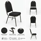 Pack 4 Sillas De Eventos Varios Hotel Restaurante Acolchada 8