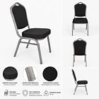 Pack 4 Silla Tapizada Eventos Fiestas Conferencias Comedor 11