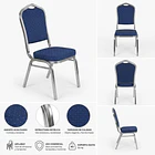 Pack 4 Silla Tapizada Eventos Fiestas Conferencias Comedor 14