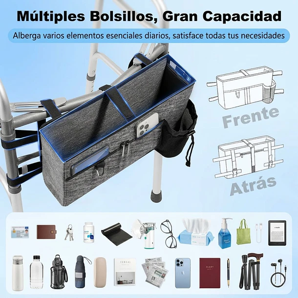 Organizador Para Andador Universal Con Portavasos 8