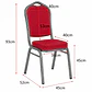 Silla Tapizada Apilable Eventos, Fiestas, Conferencias Y Mas - Miniatura 5