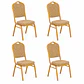 Pack 4 Silla Tapizada Eventos Fiestas Conferencias Comedor - Miniatura 14