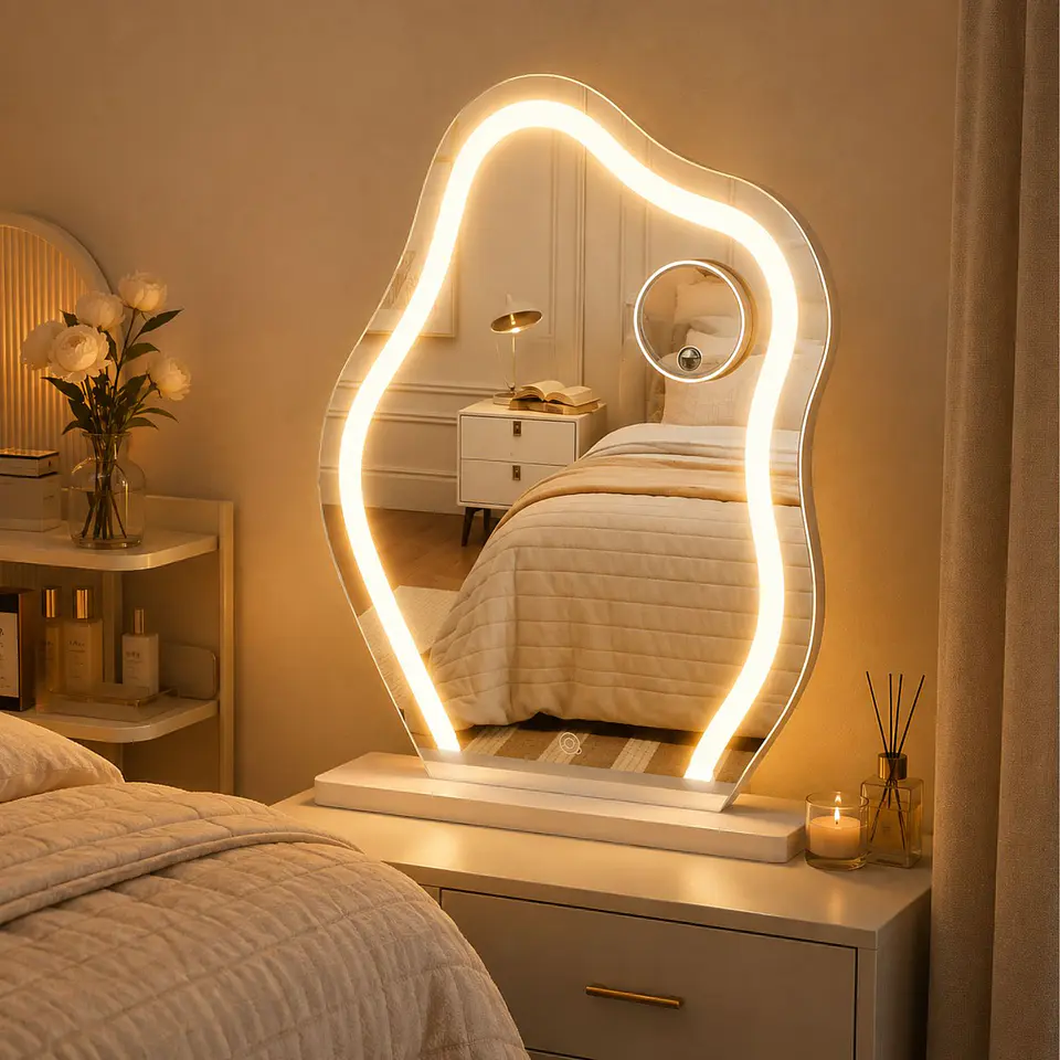 Espejo Con Luces Led 46 x 42 Para Tocador Maquillaje 5