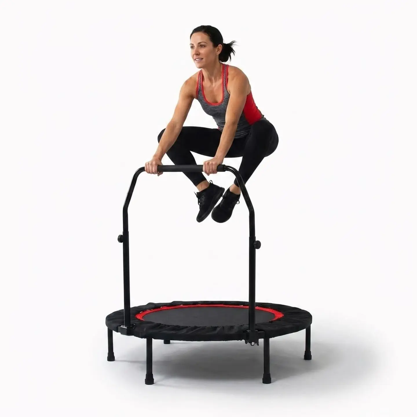 Trampolín Fitness 1,02 m con Barra Ejercicio Resistente 1