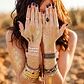 Pack 10 Tatuajes Temporales Metalizados Boho Temporales Al Agua - Miniatura 6