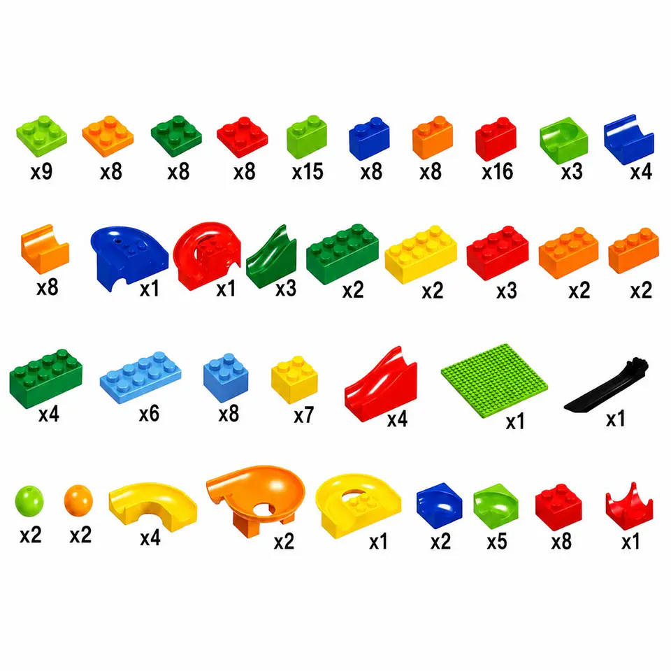 Bloques Tobogan Con Base 168 Piezas Construcción Accesorios 6