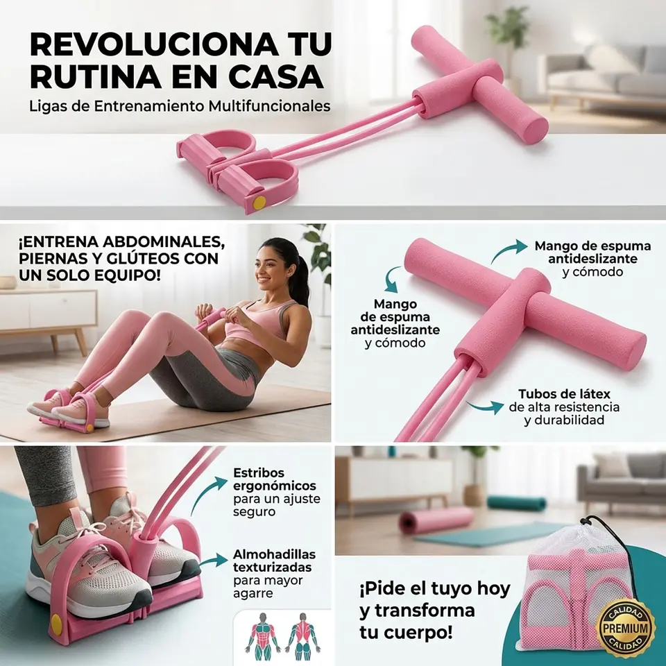 Ligas De Resistencia Piernas Ejercicios 2T 2