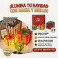 Set 3 Cajas Regalo Navideñas Con Luces LED Cálido  - Miniatura 6